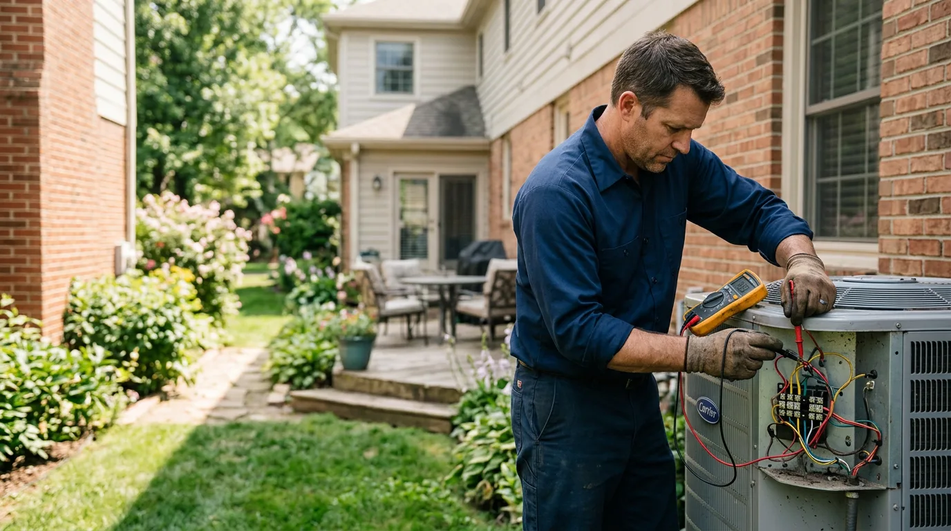 HVAC technician working near Shavertown, PA